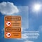 Signmission No Swimming Allowed Bilingual, 5 in W x Rectangle, Vinyl Decal OS-2PACK-WS-D-57-L-12718 - alternate 5
